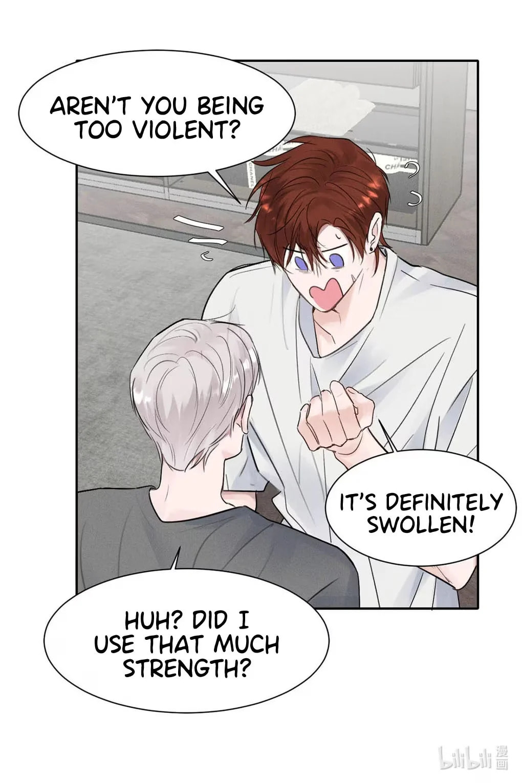 You're sleeping with me “only”, or “sleeping” with me only? page 43